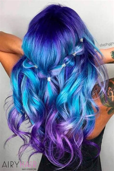 20 Blue And Pastel Blue Ombré Ideas For Hair Extensions 2021