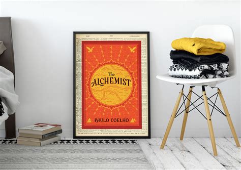 The Alchemist by Paulo Coelho, Printable Book Cover, Literary Poster