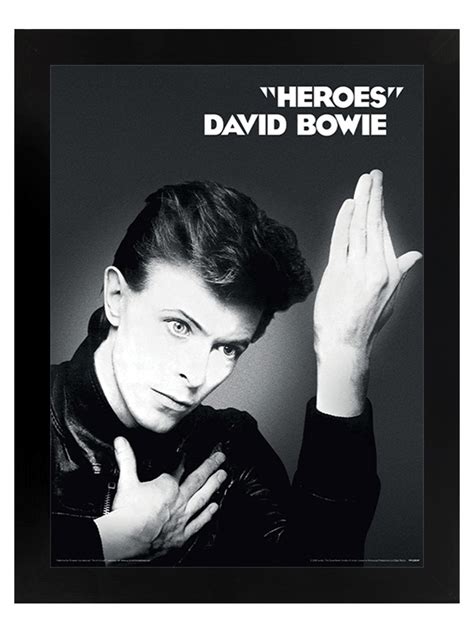 David Bowie Heroes Black Wooden Framed Poster Buy Online At