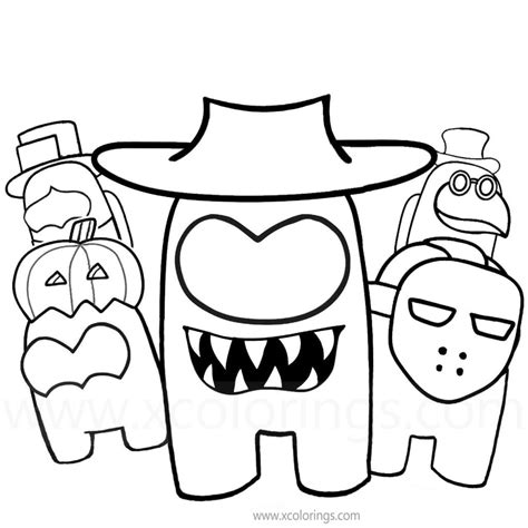 Among Us Coloring Pages Halloween 20 Fun Halloween Coloring Pages For