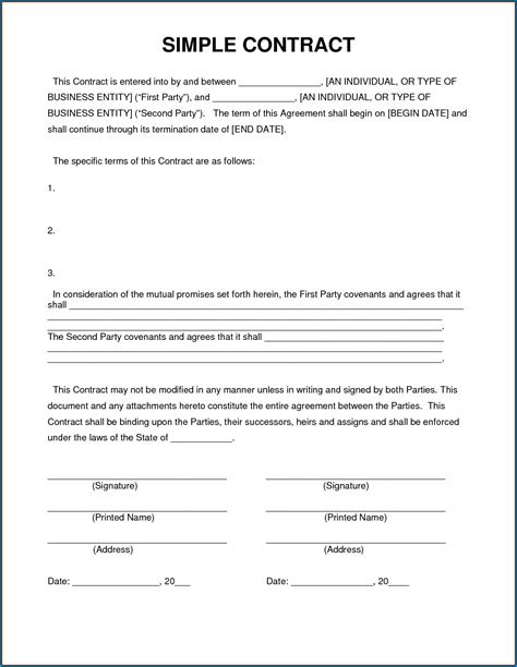 Sample Contractor Agreement Template