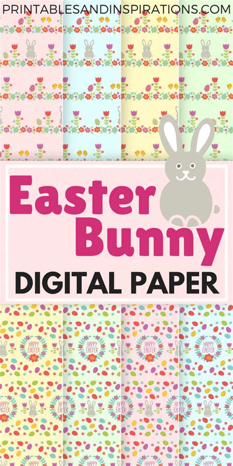 Free printable easter cards to download and print at home. Free Printable Easter Bunny Digital Paper! - Printables ...
