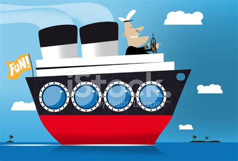 Cartoon Cruise Ship Stock Photo Royalty Free Freeimages