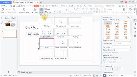 How To Quickly Set The Slide Layout Wps Office Academy