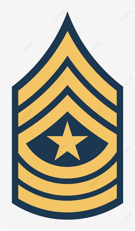American Sergeant Major Insignia Rank Clipping Path Isolated White