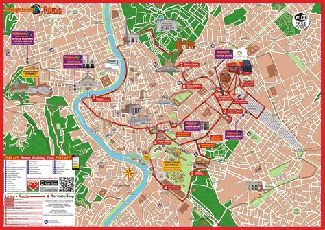 Roma Cartina Turistica Da Stampare