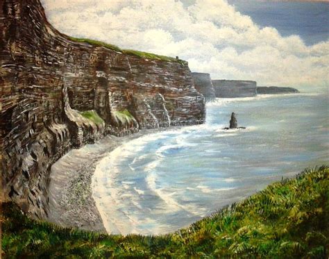 Cliffs Of Moher Co Clare Painting By Pauline Mccarville Fine Art America