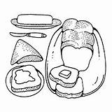 Bread Coloring Carbohydrates Butter Colouring Baker Template Loaf Loaves Yummy Grain Gingerbread Fish sketch template