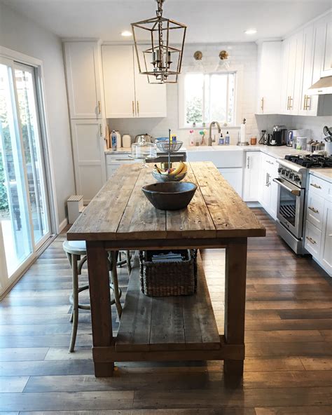 Kitchen Living Pantry Kitchen Island Dining Table Farmhouse Spaces Rustic Furniture Home