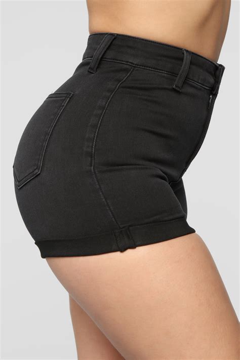rock solid denim shorts black fashion nova jean shorts fashion nova