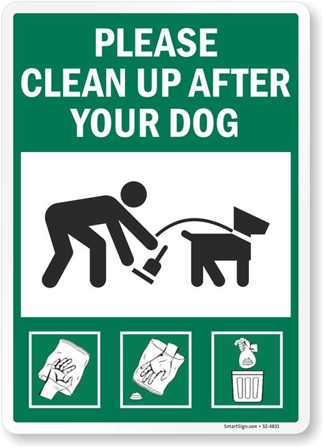 Please Clean Up After Your Dog Sign Sku S2 4831