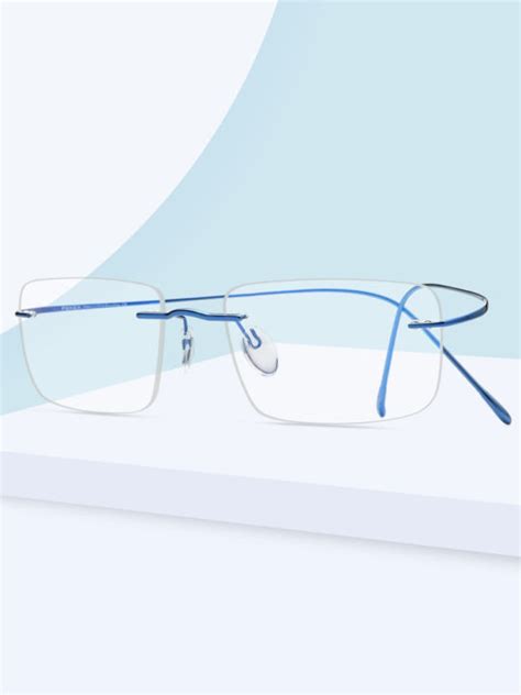 fonex b titanium glasses frame men new women frameless rimless square eyeglasses frames