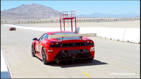 Ferrari F430 Gt3 Loud Full Throttle Flybys Start Up Downshifts