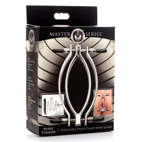 Master Series Adjustable Pussy Clamp With Leash Sex Toys And Adult
