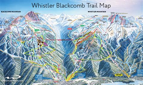 Trail map from whistler blackcomb (garibaldi lift co.), which provides downhill, night, and terrain. Trail Maps | Whistler Blackcomb