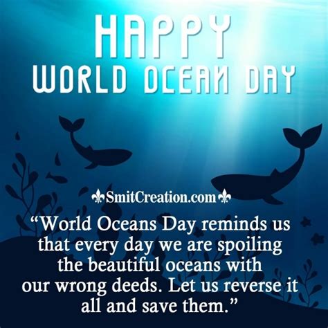 Happy World Ocean Day Quotes Smitcreation Com