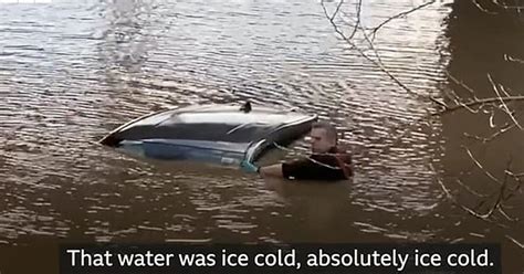 Incredible Moment Couple Rescued After Being Trapped Underwater In Car
