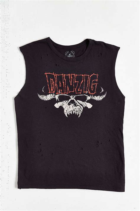 Trunk Ltd Danzig Destroyed Muscle Tee Muscle Tee Shirts Mens Tops