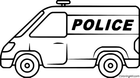 Easy Police Car Coloring Page Coloringall The Best Porn Website