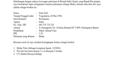 Surat yang resmi biasanya ditujukan kepada suatu instansi. Surat Permohonan Kerja Sebagai Kerani - Auratoh