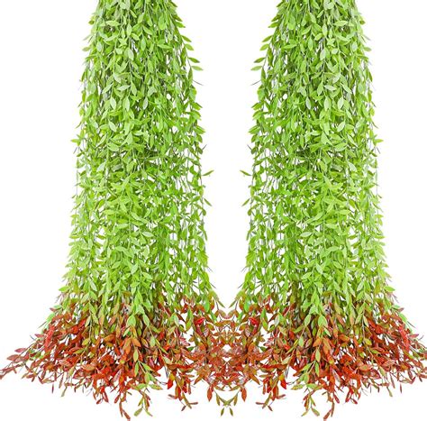 Tifuly Artificial Potted Plant Fake Hanging Trailing Vine Plants Decor
