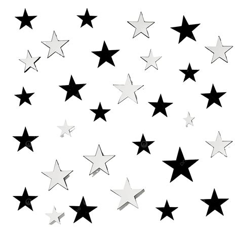 Black And White Stars Star Symbol Icon Png Transparent Image And