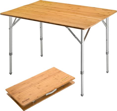 Buy Kingcamp Bamboo Folding Table Portable Camping Table With Carry Bag