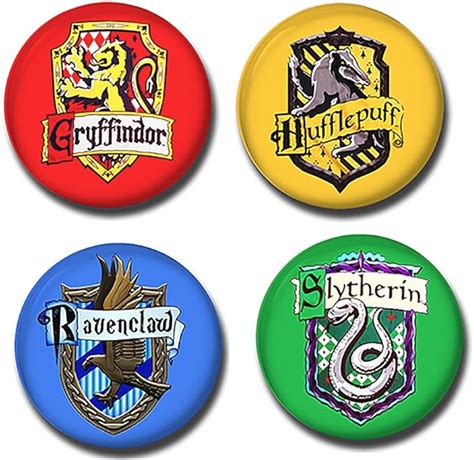 Four Harry Potter House Crest Button Badges 25mm Diameter £275 £