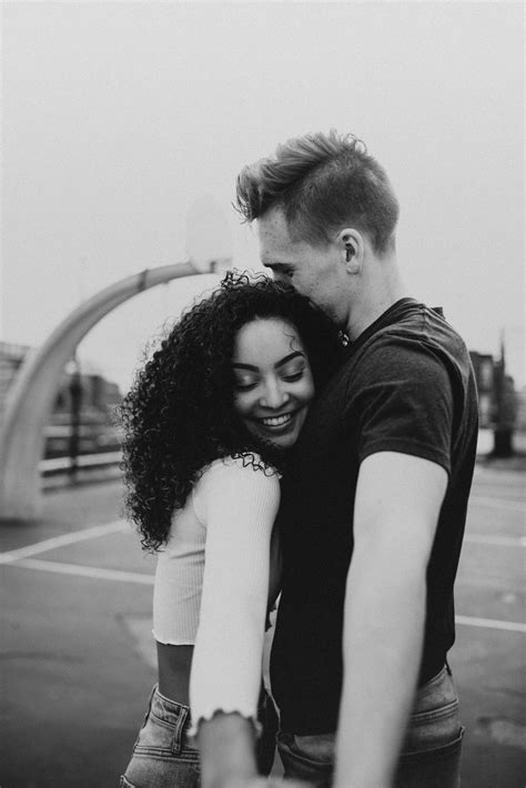Urban Couple Session With Beautiful And Playful Interracial Couple In