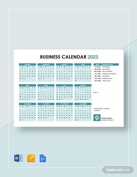 39 Best Business Calendar Templates 2023 And Samples