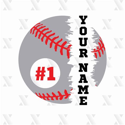 Baseball Custom Name Svg Dxf Png Included Files For Cricut Etsy