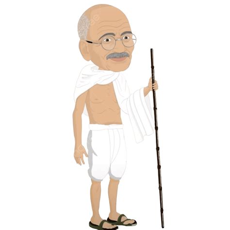 Mahatma Gandhi Clipart Vector Png Free Vector Design