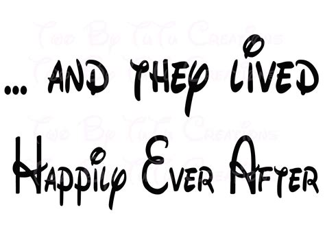 And They Lived Happily Ever After Printable Sign Disney Themed Diy