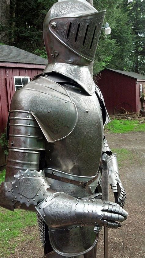 16th Century Etched Spanish Medieval Full Suit Of Armor Complete Armor