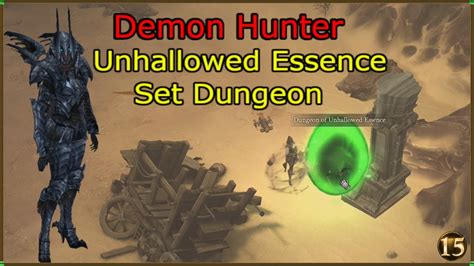 Diablo 3 Demon Hunter Unhallowed Essence Set Dungeon Guide Youtube