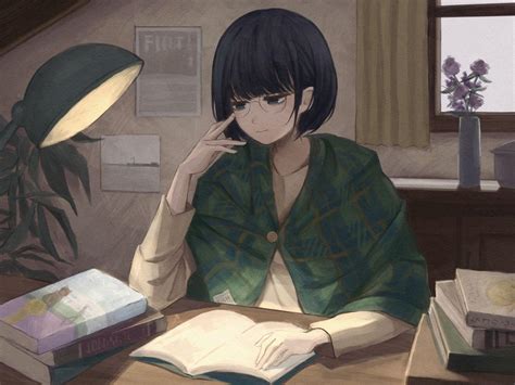Anime Girl Reading Wallpapers Top Free Anime Girl Reading Backgrounds Wallpaperaccess