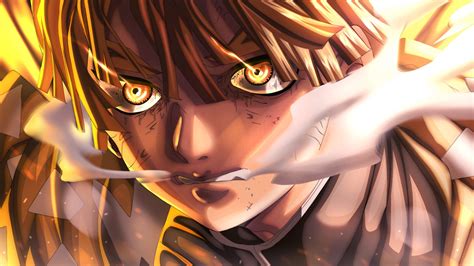 Demon Slayer Scary Zenitsu Agatsuma With Yellow Eyes Hd Anime Wallpapers Hd Wallpapers Id 40595