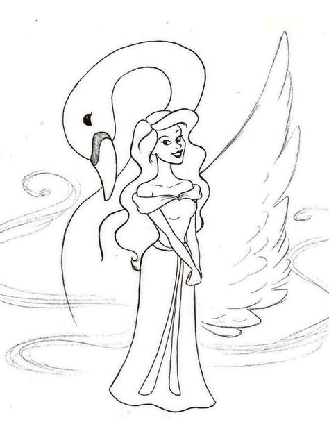 Select from 35919 printable coloring pages of cartoons, animals, nature, bible and many more. Swan Coloring Page | Princess coloring pages, Princess ...