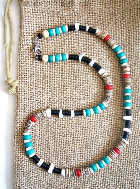 Native American Turquoise Beaded Freedom Necklace Native Beadwork
