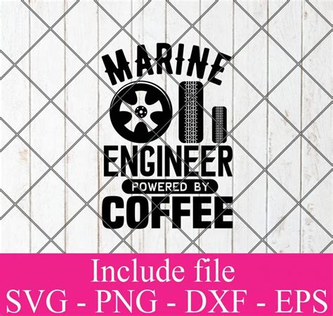 Marine Engineer Powered By Coffee Svg Engineer Svg Technician Png