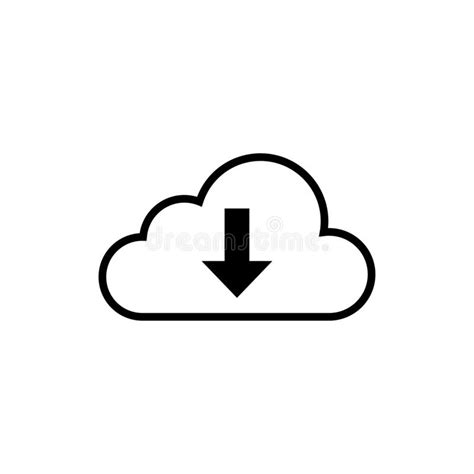 Cloud Download Icon Vector Illustration Template Design Trendy Stock