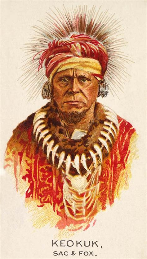 Sauk And Fox Chief Keokuk Red Indian Native Indian Native Art