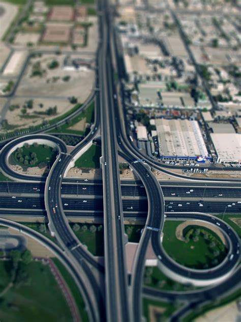 Interchange Aerial Photograph Of An Interchange On Sheikh Zayed Road