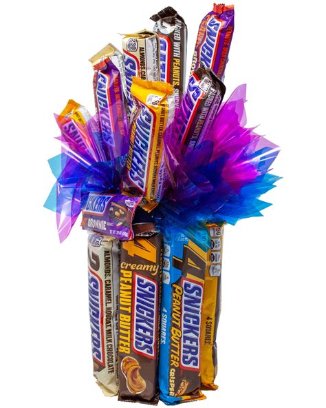 Snickers Celebration Candy Bouquet With King Size Full Size Etsy