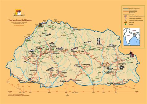 Bhutan Gayul Tours Map Of Bhutan