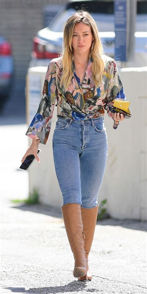 look of the day celebrity outfits hilary duff style fashion