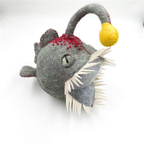 Angler Fish Toy Felt Fish Felt Angler Fish Felt Toy For Kids Etsy