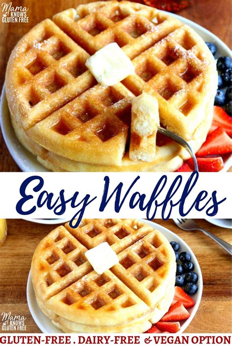 An Easy Gluten Free Waffle Recipe With A Dairy Free And Vegan Option A