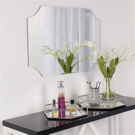 20 Collection Of Reign Frameless Oval Scalloped Beveled Wall Mirrors