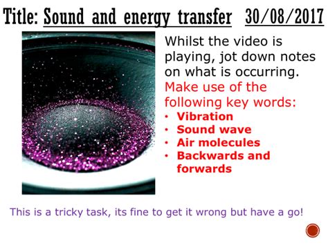 Sound And Energy Transfer Complete Lesson Ks3 Teaching Resources